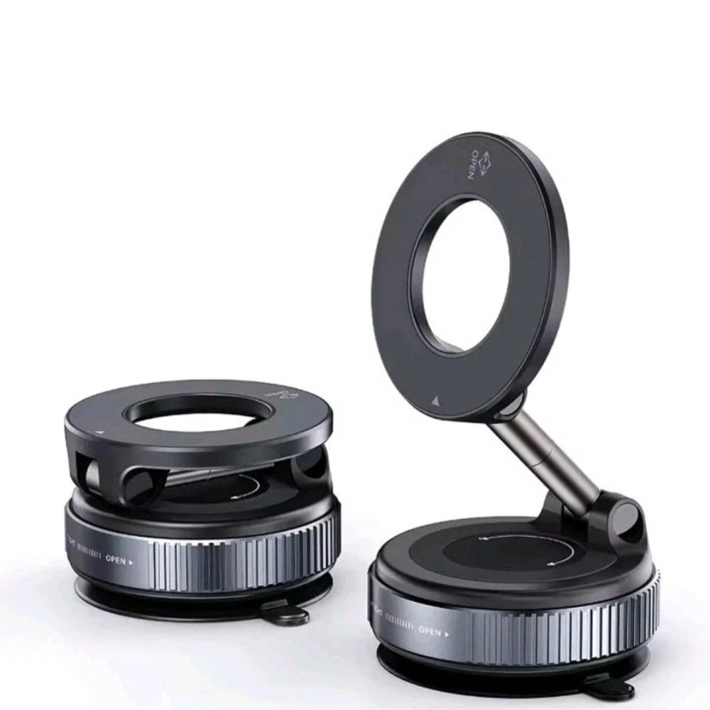 Foldable 360° Magnetic Phone Mount – Black